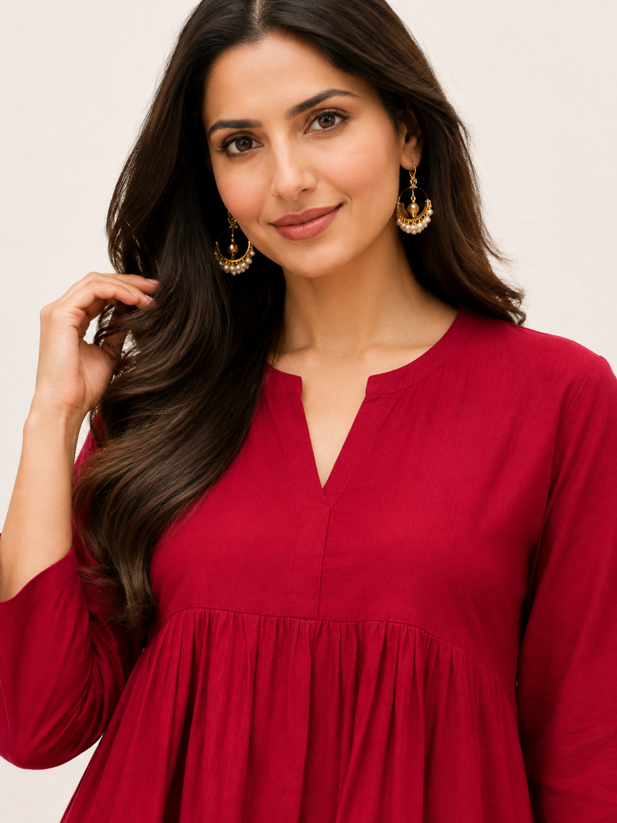 Ruby Red Anarkali